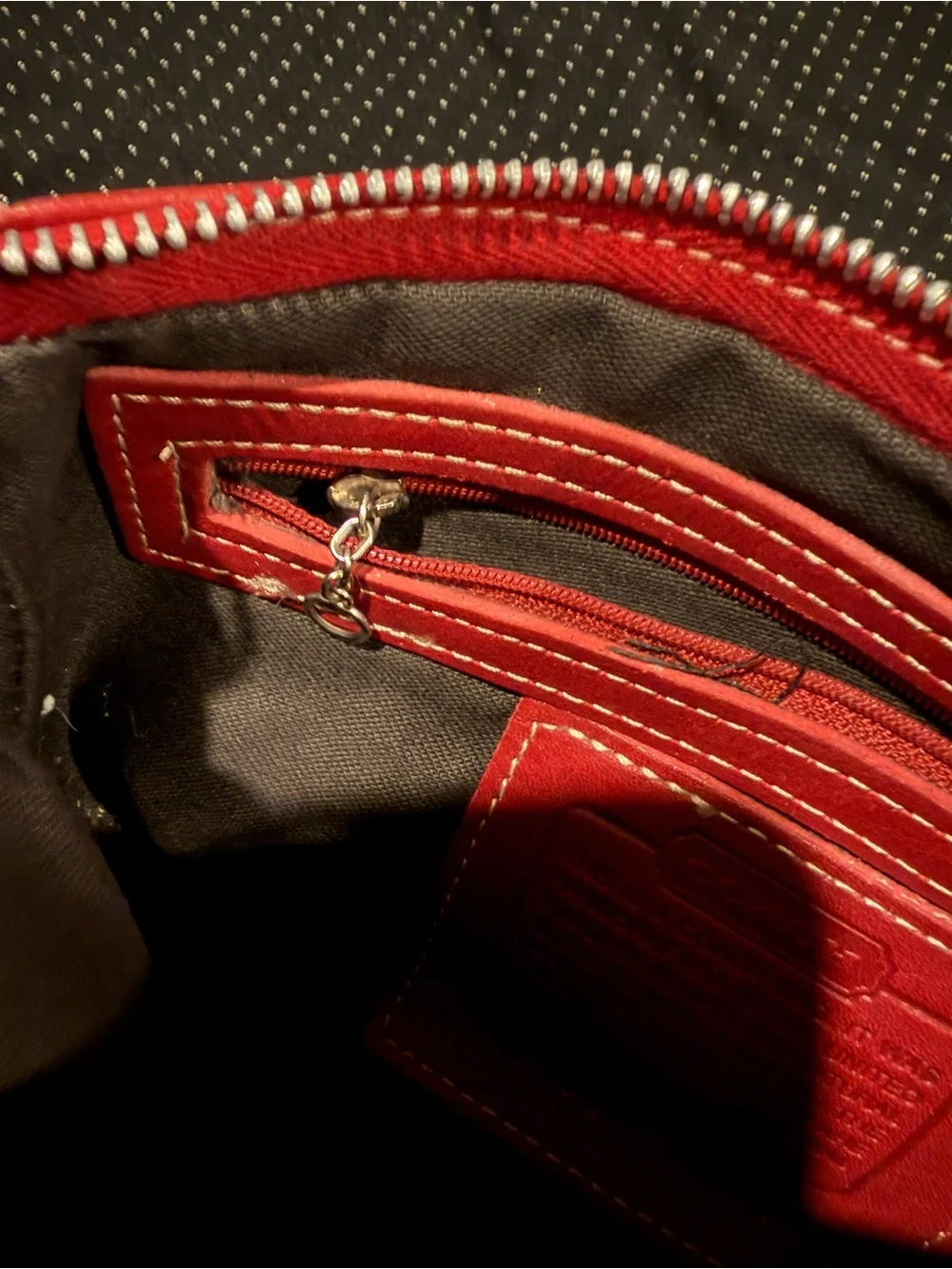 Coach Vintage 7785 Hampton Red Leather Bag
